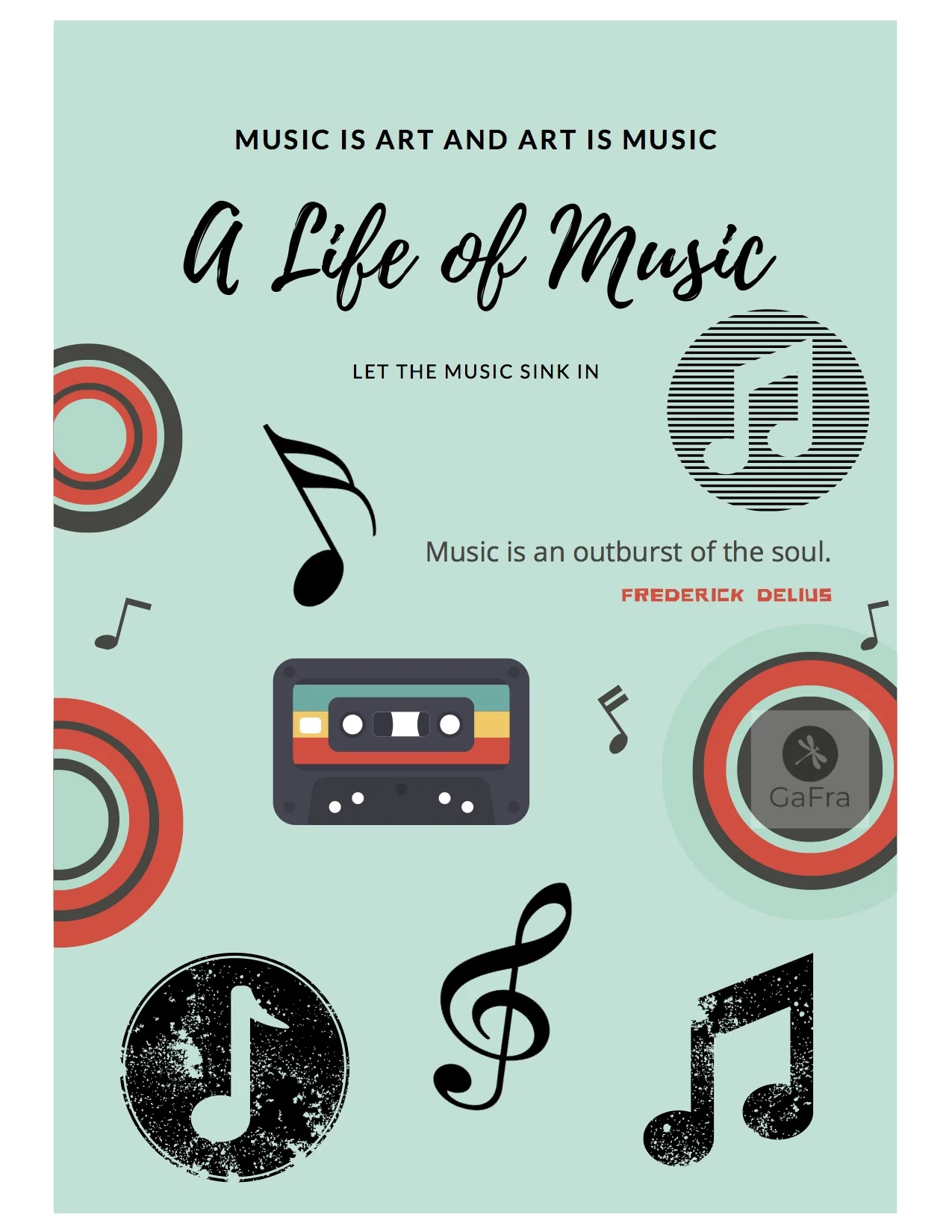 $1.50  - PRINTABLE - "Music is Art" WALL ART