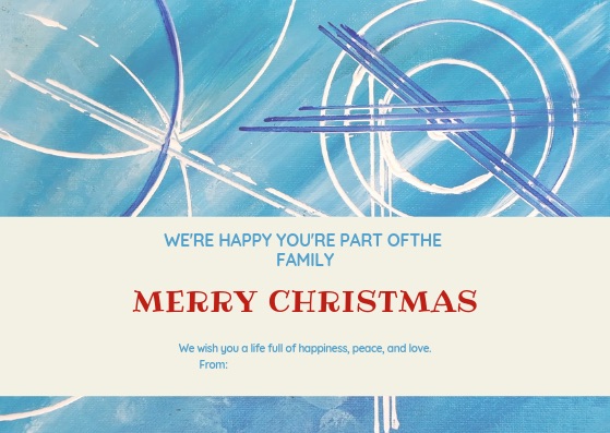 FREE Printable Abstract Art Christmas Card