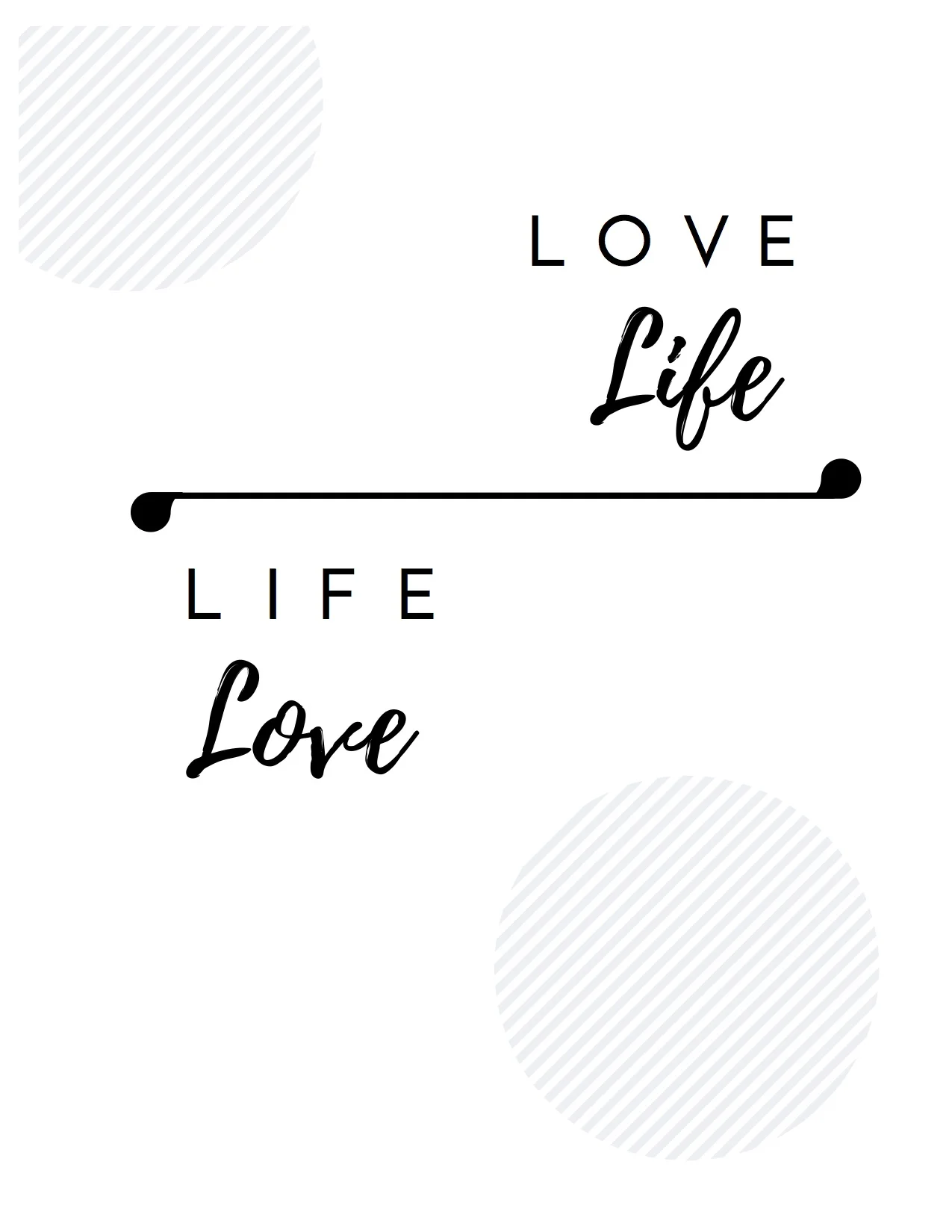 $2.00 PRINTABLE - "Life &amp; Love #3" WALL ART