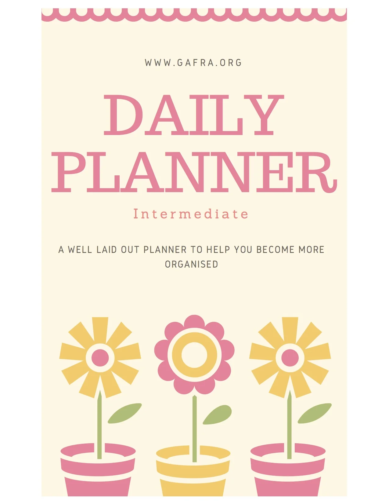 Get you pretty Daily Planner. For you Girly, Girls. It’s just the cutest. www.gafra.org