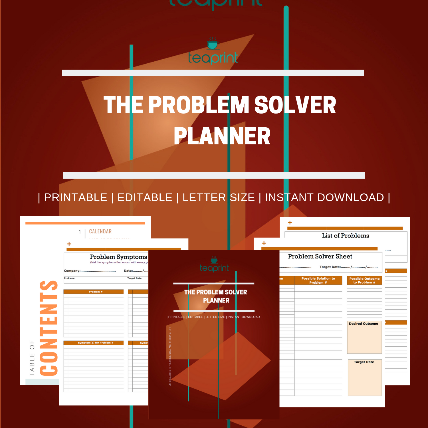 Solve your problems at the office with this Problem Solver Printable Planner