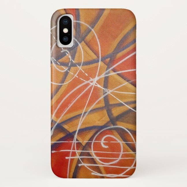 Crossed Music Orange Iphone Case.jpg