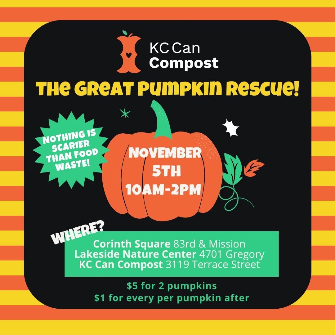Join the Great Pumpkin Rescue Kansas City! Did you know that as a country we send over 1 billion pounds of pumpkins to the landfill every year? This waste is harming our environment. The good news&hellip; there is a solution!🎃 KC Can has three locat