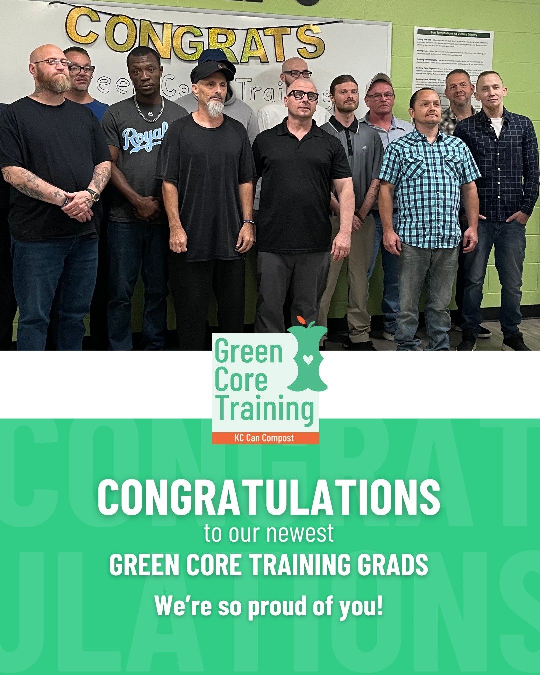 ConGRADulations! 👨&zwj;🎓

We're so proud of our newest Green Core Training grads at the Transition Center of KC! Fifteen students completed the 5-week program to receive U.S. Dept of Labor designations as Environmental Specialists.

We see success 