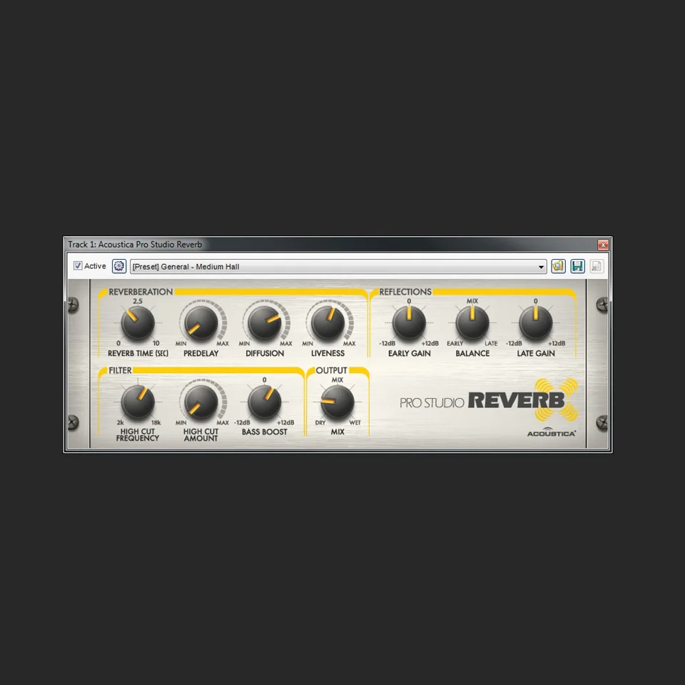 PRO STUDIO REVERB PLUG-IN
