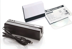 An example of a card encoder with blanks. Often used for security cards, hotel keys, etc.