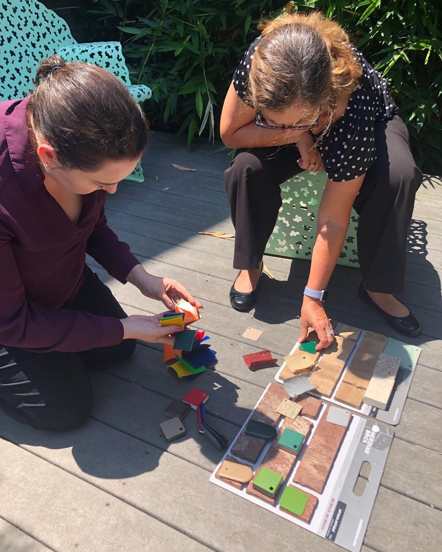 Le Corbusier described color as the &ldquo;daughter of light&rdquo;. With that in mind, we enjoy making our color selections outside in the sunshine.  #playstructures  #colorpalette  #multifamilyhousing