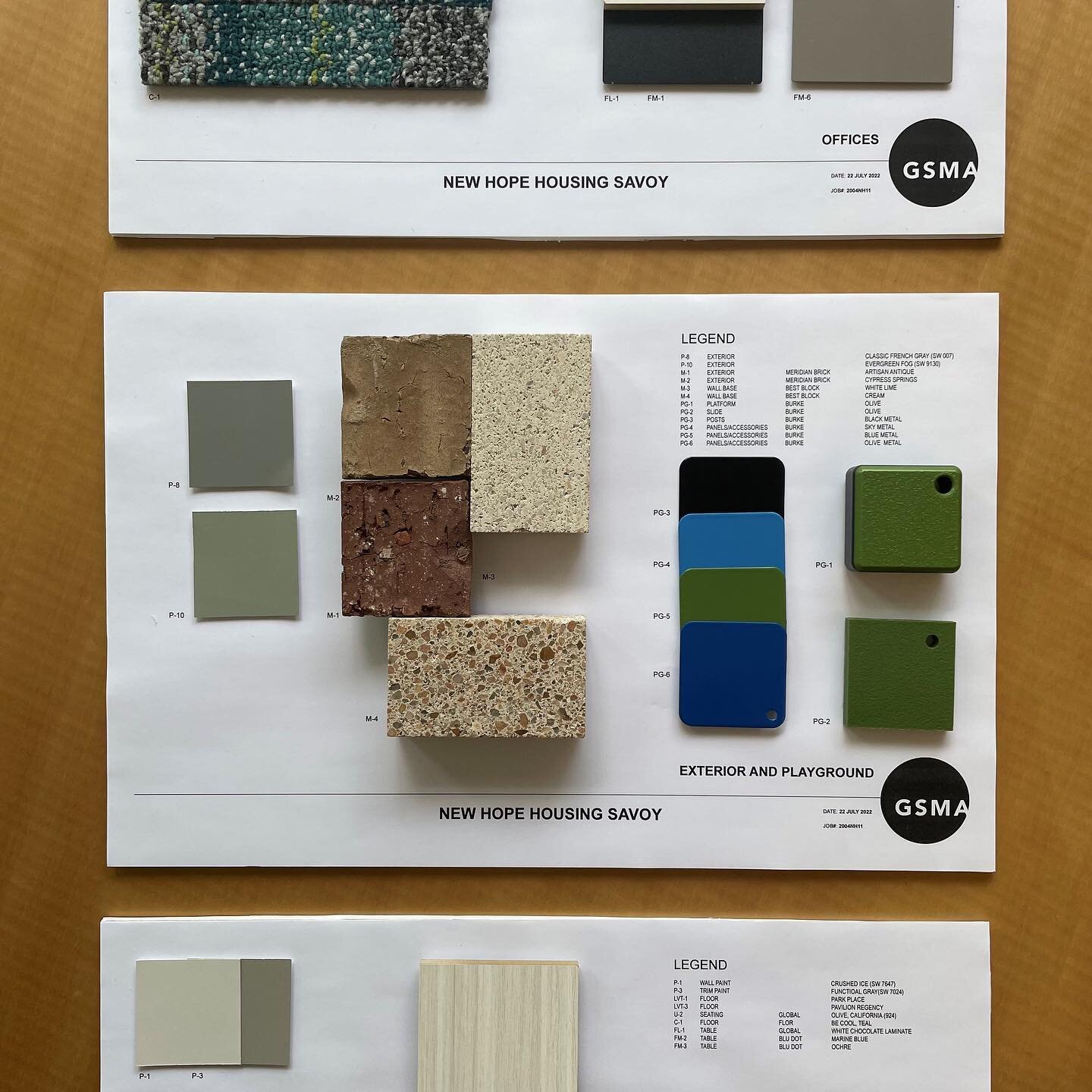 Project material selections going from sample boards to site mock up. Enjoying the process every step of the way.