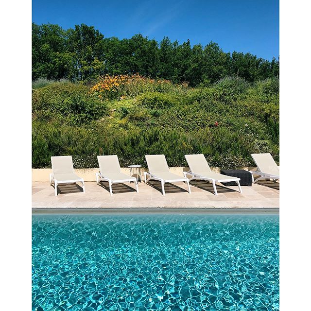 Poolside, Mid Pyrenees.
.
The first day of September. Does that mean summer&rsquo;s over? Is that it? There was a change in the air this morning, a sharper bite in the breeze, a cooler dew on the grass... but that may have been because we were up at 