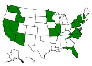 States in green are where the ERA was in the news this week!