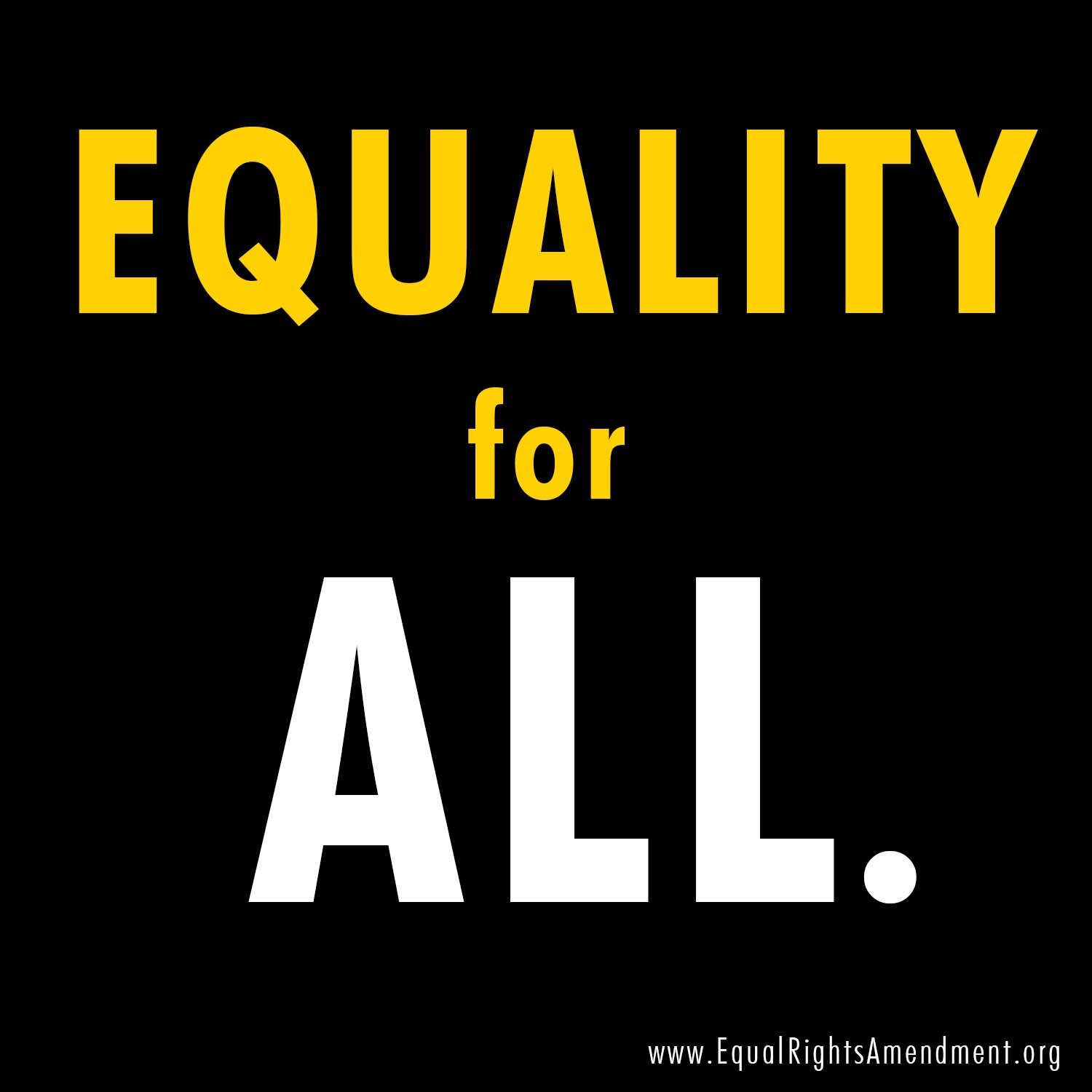Social Media Post:  Equality for ALL