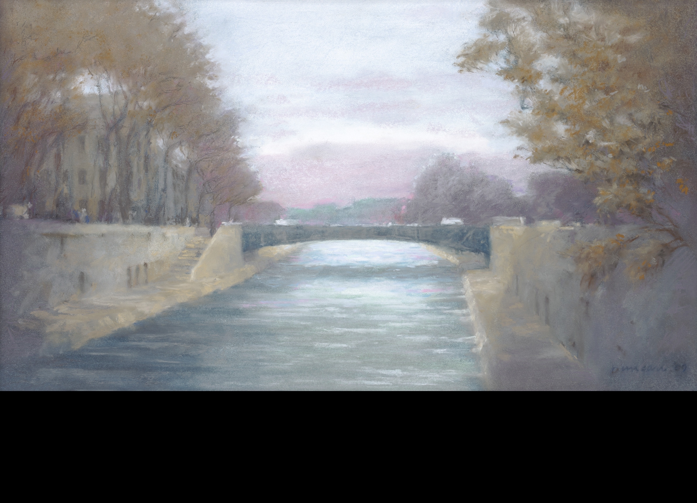 The Seine in violet and grey