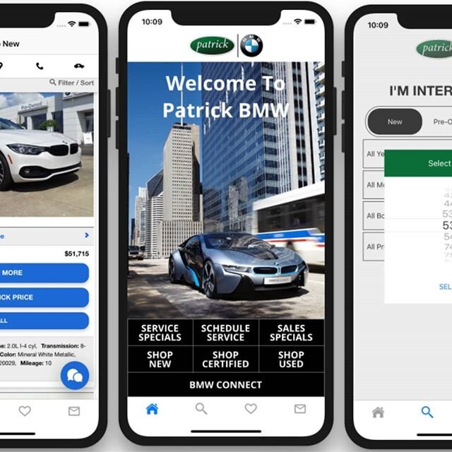 Download the most recent application we developed for Patrick BMW to check out the newest quality as well to get the best deal on a new or used BMW in Illinois. -

#dealershiplife