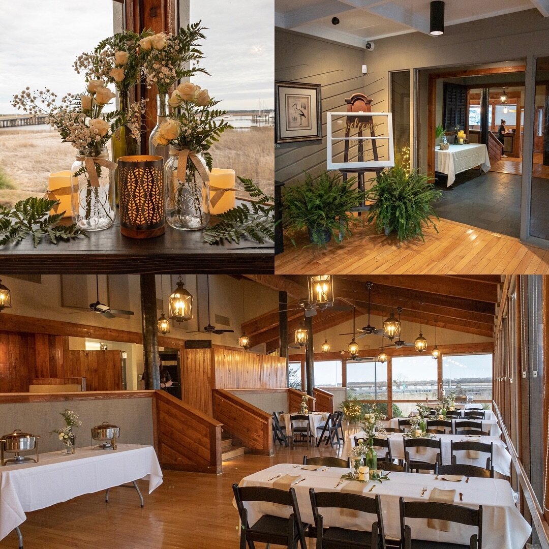 Lands End Yacht Club beautifully decorated for the Owens wedding reception! Congratulations Katie and Jay! #landsendyachtclubweddings #landsendyachtclubevents #georgetownscweddings www.landsendyachtclub.com