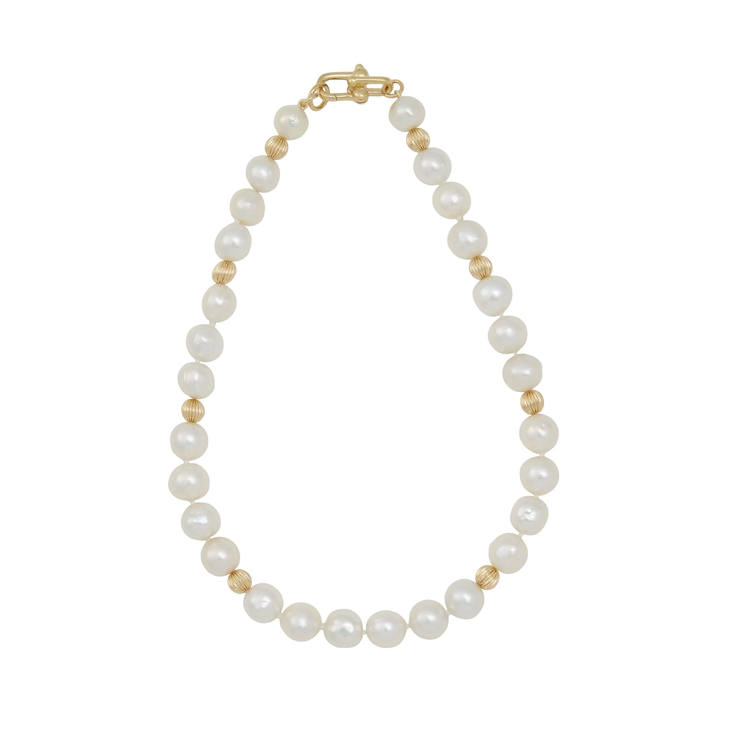 White Baroque Pearl Necklace