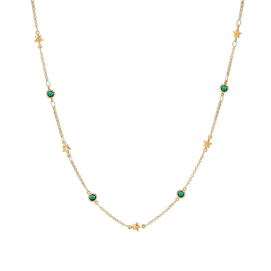 Gold Esmerelda Chain Necklace