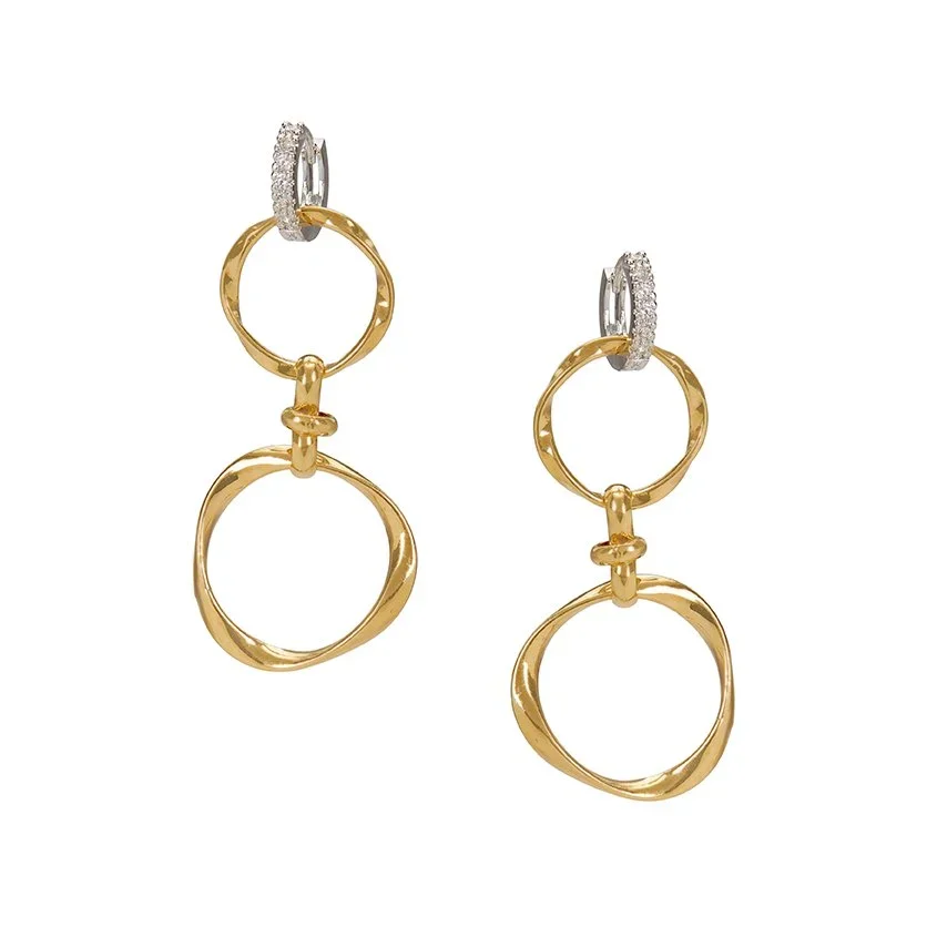 Harper Earrings with Silver Huggies
