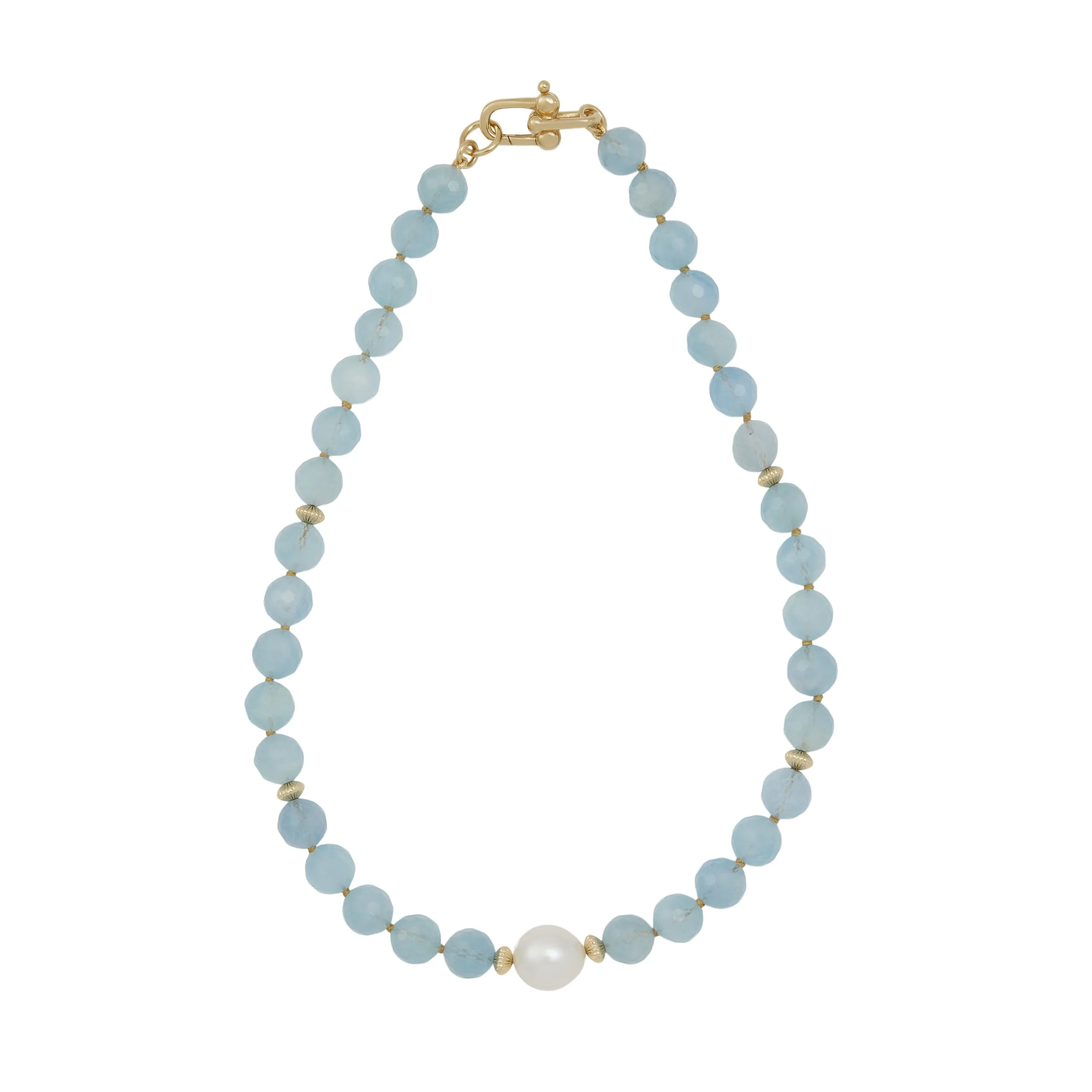 Aquamarine with Akoya Pearl Necklace