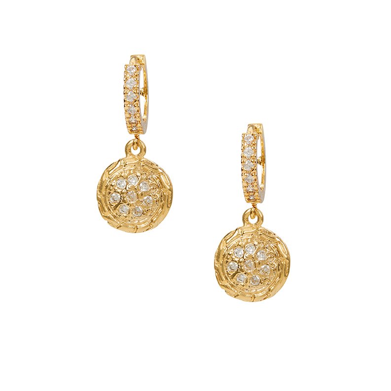 Willow Earrings with Gold Huggies