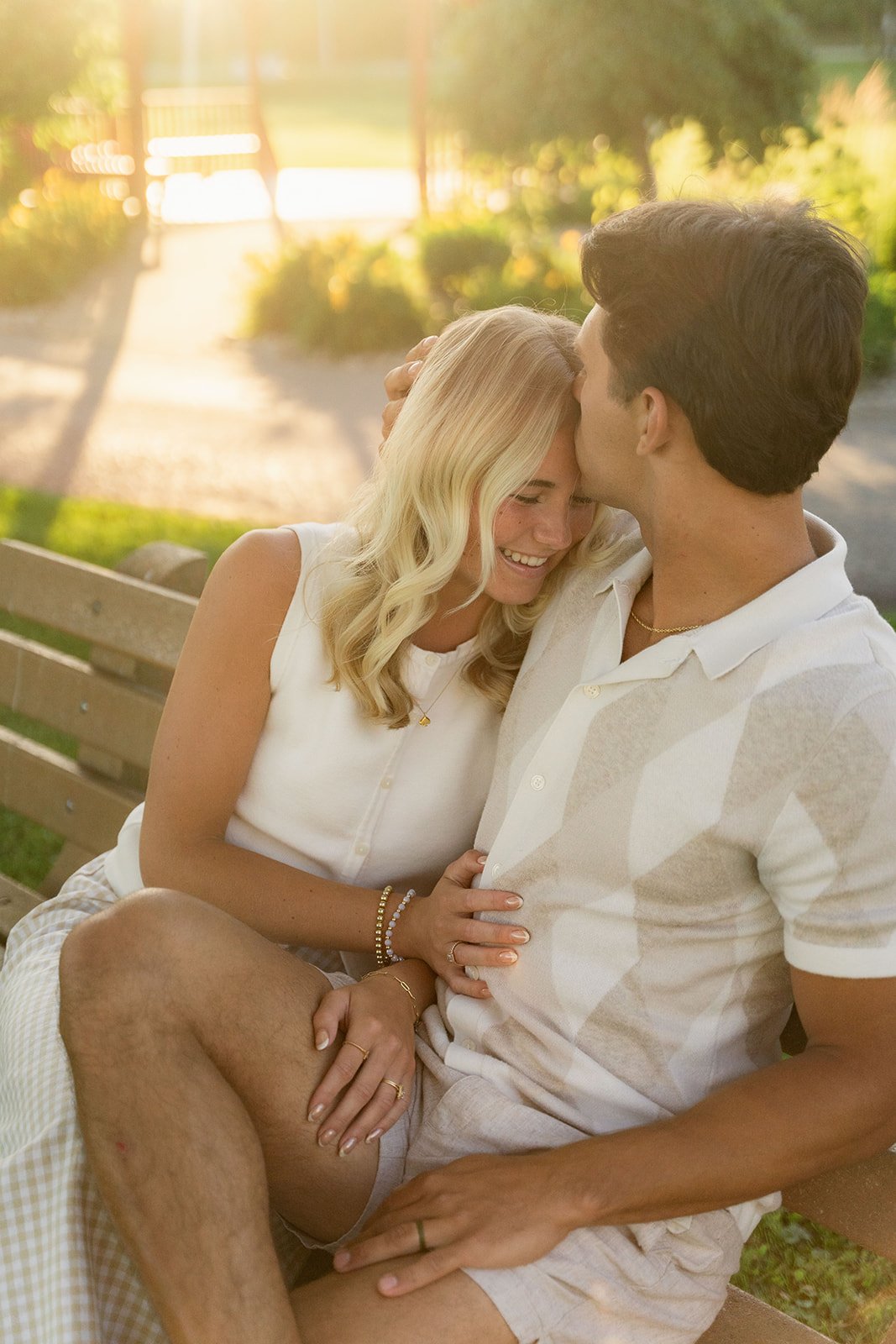 Couples photography session at golden hour at Pontiac Park in Defiance, Ohio