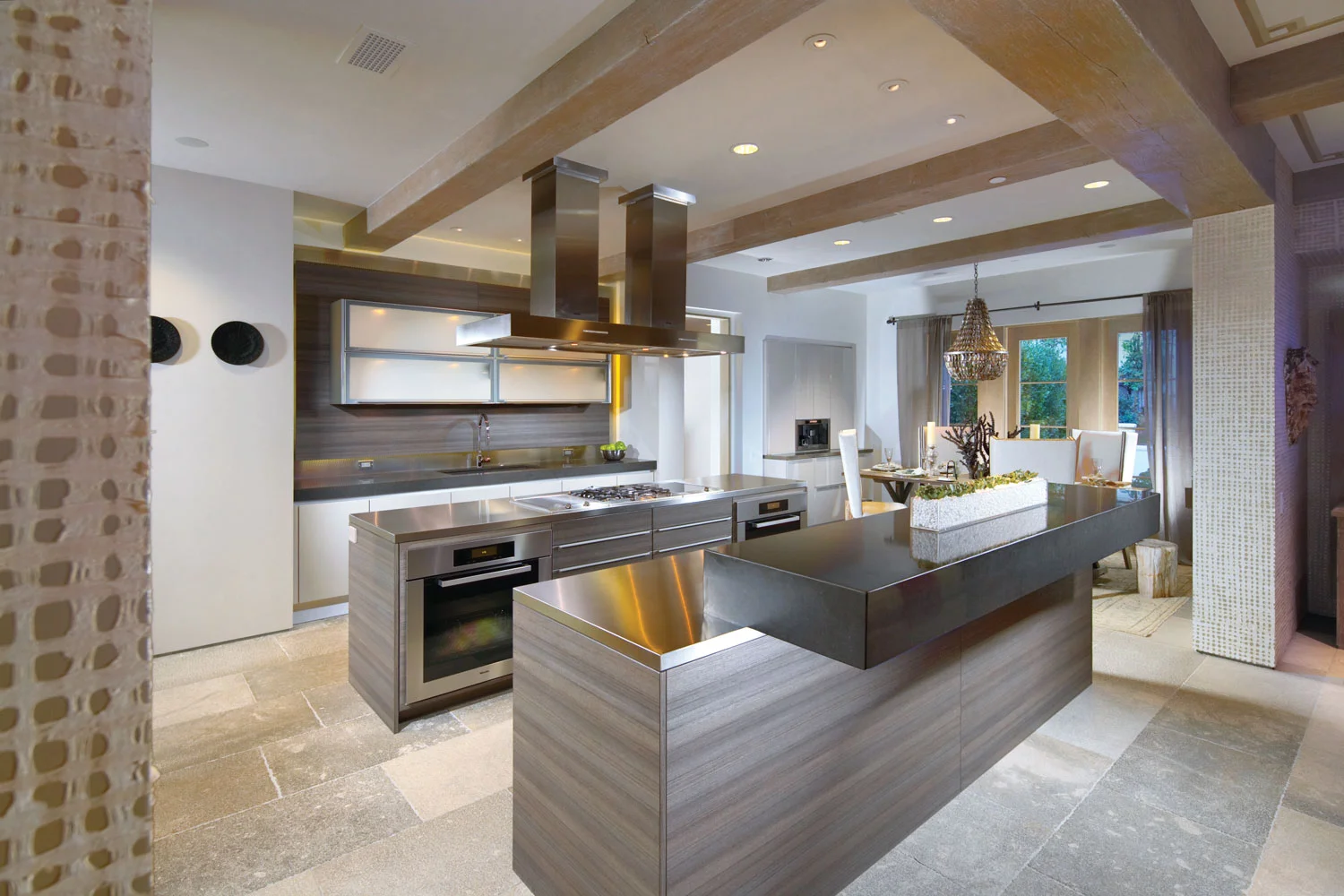 Modern-Kitchen-Beamed-Ceiling-Double-Island-Corbin-Reeves.jpg