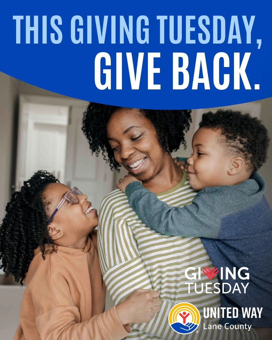 This Giving Tuesday, join with your friends, neighbors, and coworkers to support our local communities by giving to United Way of Lane County. Your support stays within our county lines, helping to address community needs and ensure that all can thri