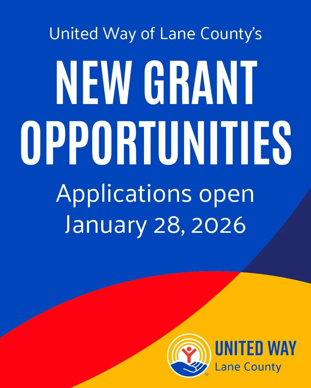 Applications for United Way's next grant opportunities open in less than one week! Starting next Wednesday, January 28, Lane County agencies can apply for United Way of Lane County's Community Support or Community Transformation grants. These two-yea