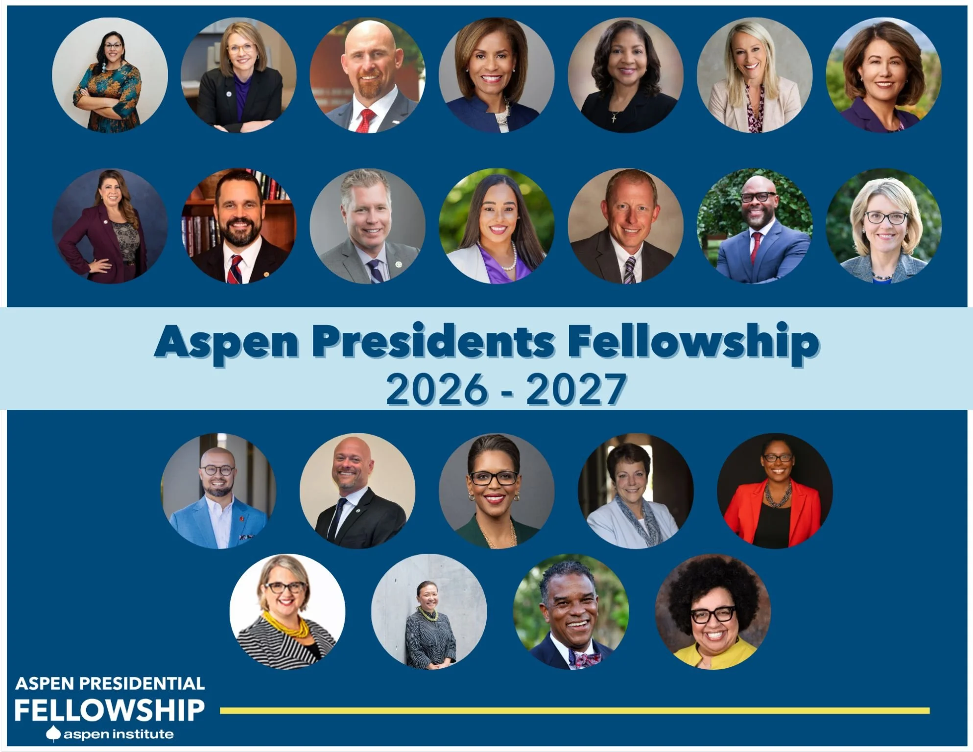 Congratulations to Dr. Stephanie Bulger for her selection to the Aspen Institute College Excellence Program&rsquo;s 2026-27 Aspen Presidents Fellowship! Dr. Bulger, President of Lane Community College (@lanetitans), was selected as one of 23 college 