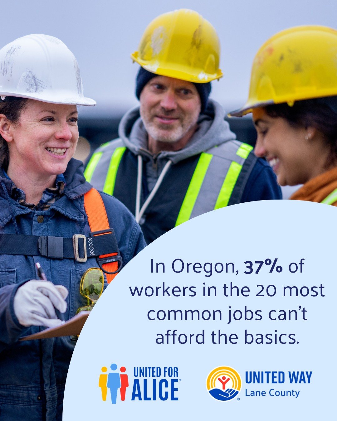 In Oregon, 37% of workers across the 20 most common jobs can&rsquo;t afford the basics. These are workers in our communities that we interact with every day &ndash; retail salespeople, waiters and waitresses, stockers and freight material movers, cas