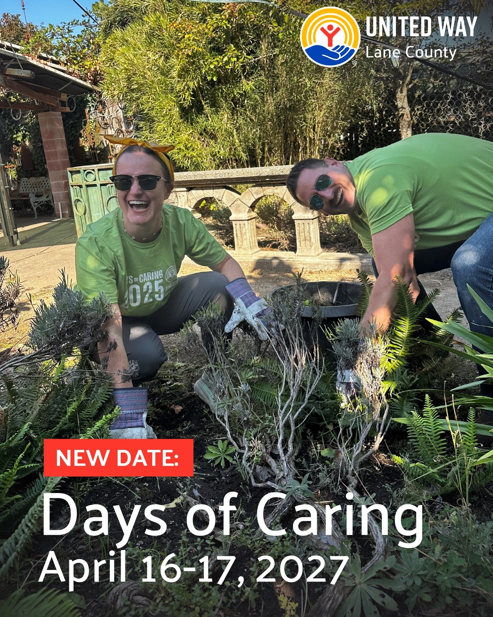 Update: Days of Caring is moving to the Spring! Join United Way of Lane County and dozens of nonprofits April 16-17, 2027 for two days of volunteer impact. More details coming in early 2027.

Interested in volunteering sooner than that? Check out our