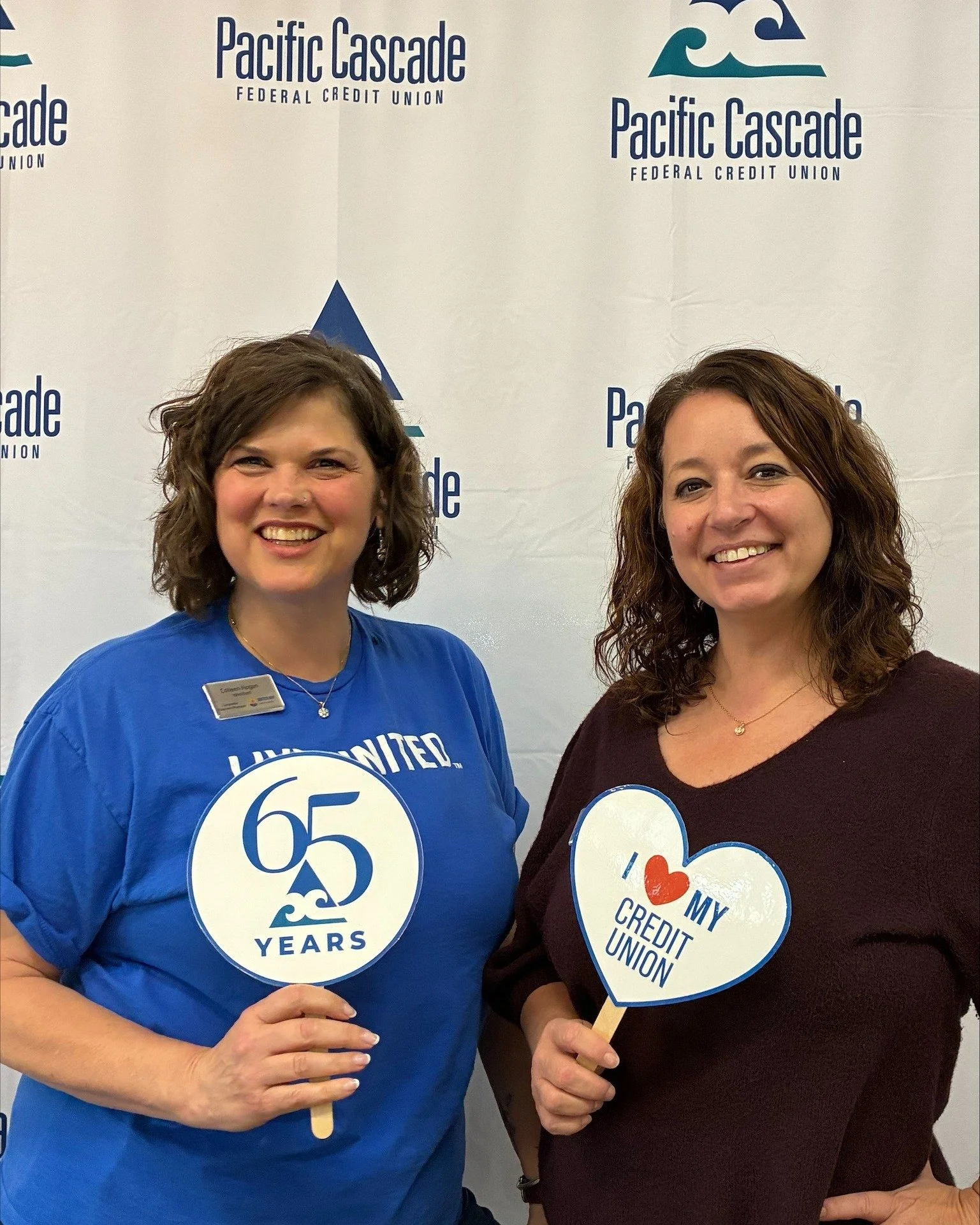 Congratulations to our sponsor, @pacificcascadefederalcu, on 65 years of serving local communities in Oregon! Our Resource Development team got to swing by the Eugene branch last Friday to celebrate this milestone with their team. Thank you for your 