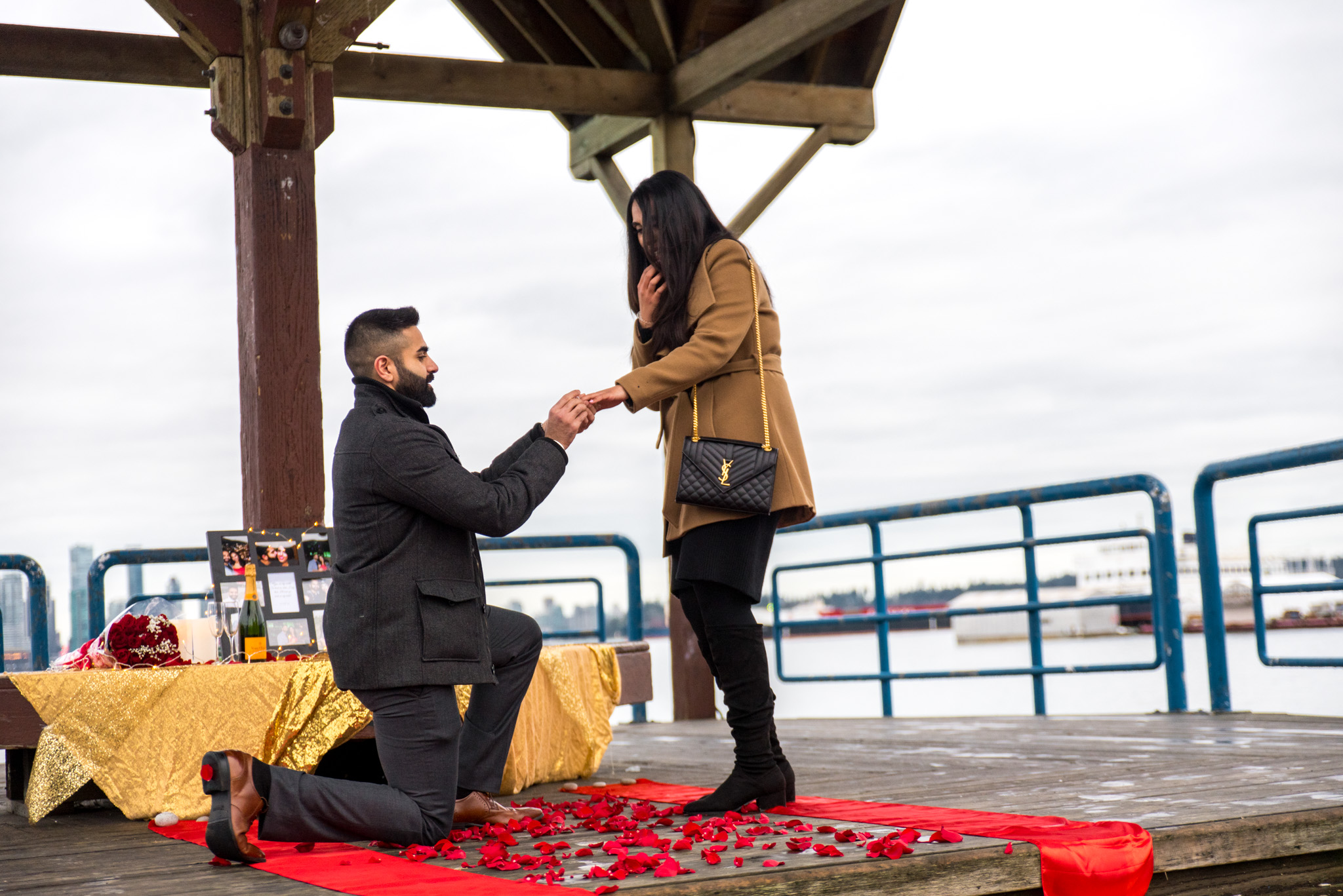 An Indian couple gets engaged in North Vancouver BC