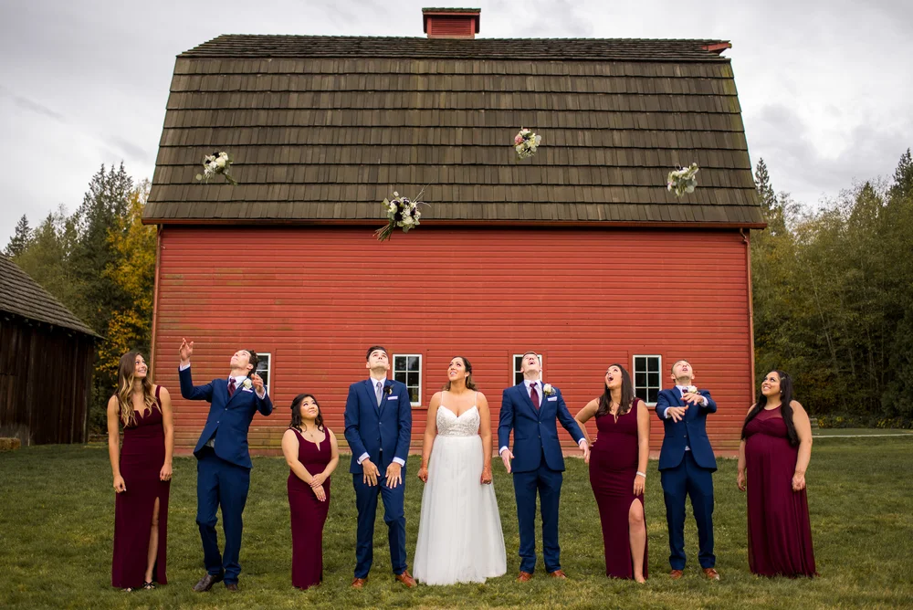 Bride and Groom at Campbell Valley Park in Langley BC