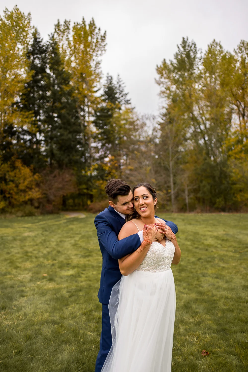 Bride and Groom at Campbell Valley Park in Langley BC