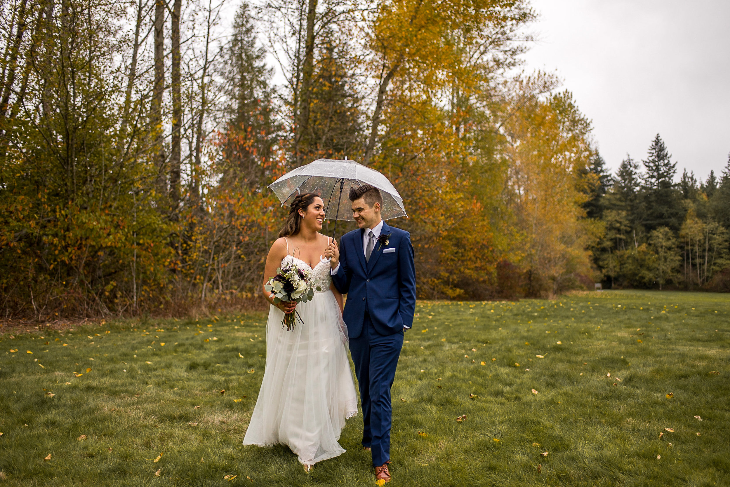 Bride and Groom at Campbell Valley Park in Langley BC