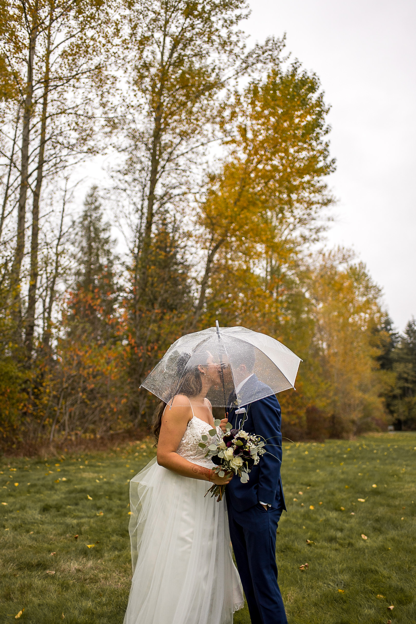 Bride and Groom at Campbell Valley Park in Langley BC