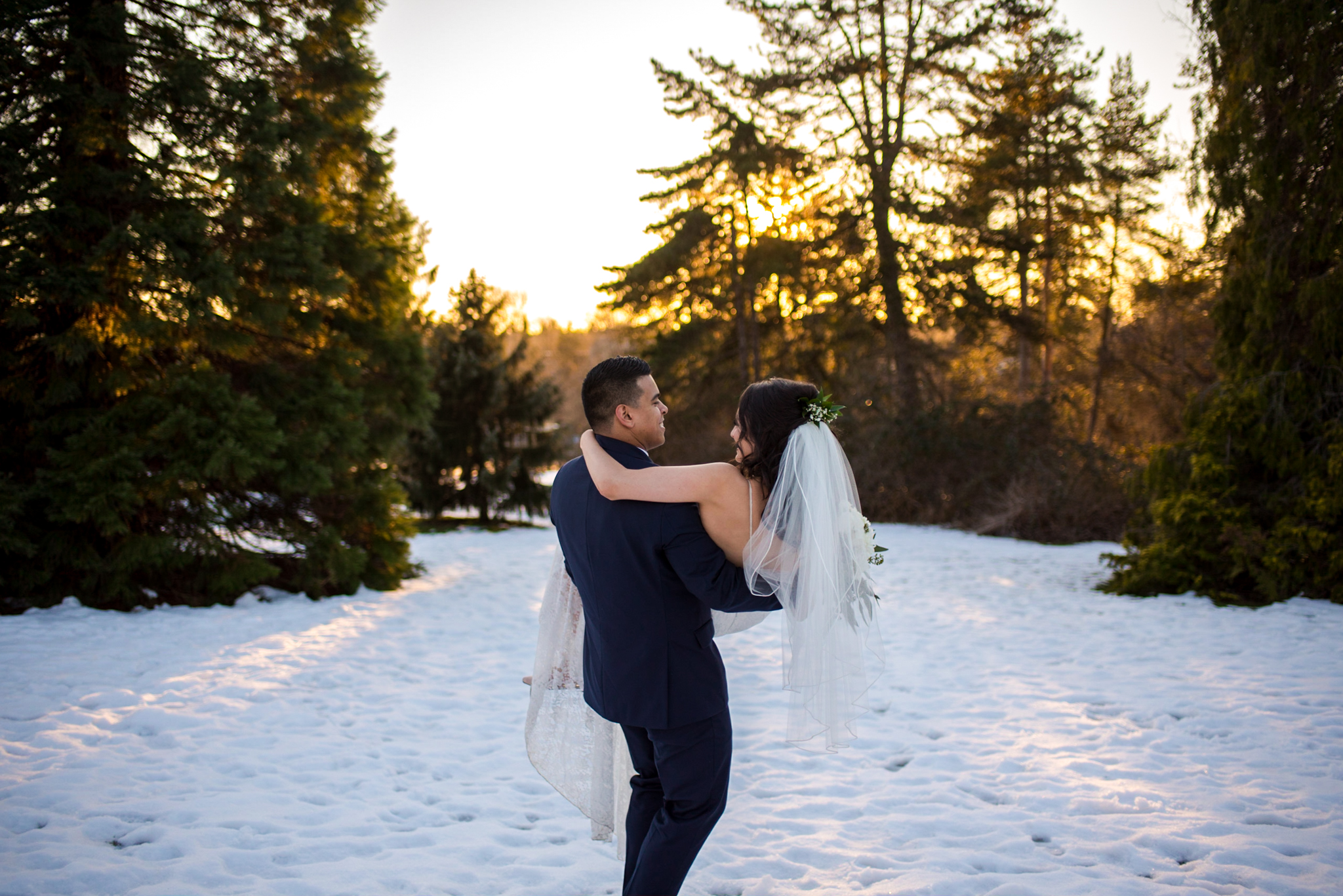 Queen Elizabeth Park Winter Wedding Photography in Vancouver BC