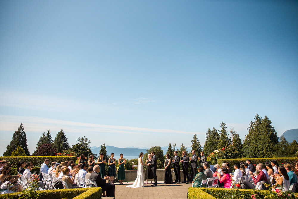 Wedding Ceremony at UBC Rose Garden in Vancouver B.C.
