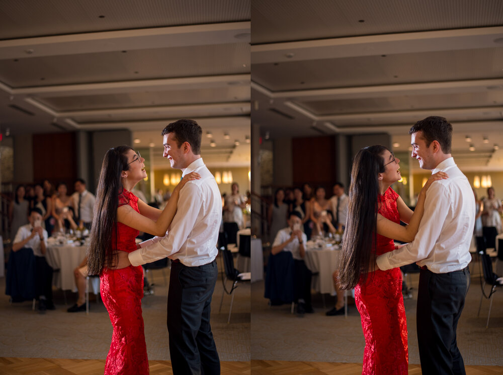 Bride and Groom sharing a first dance at their wedding in Vancouver, B.C.