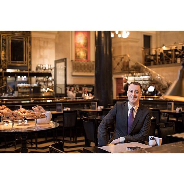 Another shot of Matthew in the Mayfair institution, @thewolseley where he&rsquo;s been working for 16 years. He grew up in Liverpool but moved to London in 1996. After a stint travelling and working in Australia, he headed home and started working fo