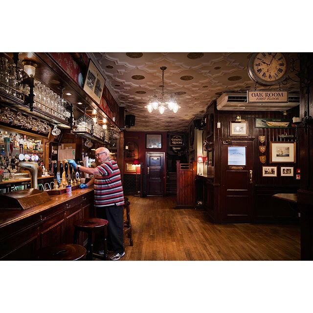 Another shot of Peter who&rsquo;s been working with the Evans family for an unbelievable 57 years over three pubs, and still regularly pops in to @theshiptavern to polish the brass. Originally from Northern Ireland, and still with a slight lilt in hi