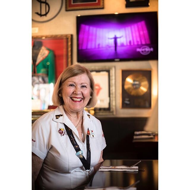 Another shot of Delia from @hardrockcafelondon , the longest-serving employee of the entire chain with 46 years under her belt. She tells me the now-famous memorabilia collection didn&rsquo;t become a thing until the late 70s when Eric Clapton and Pe