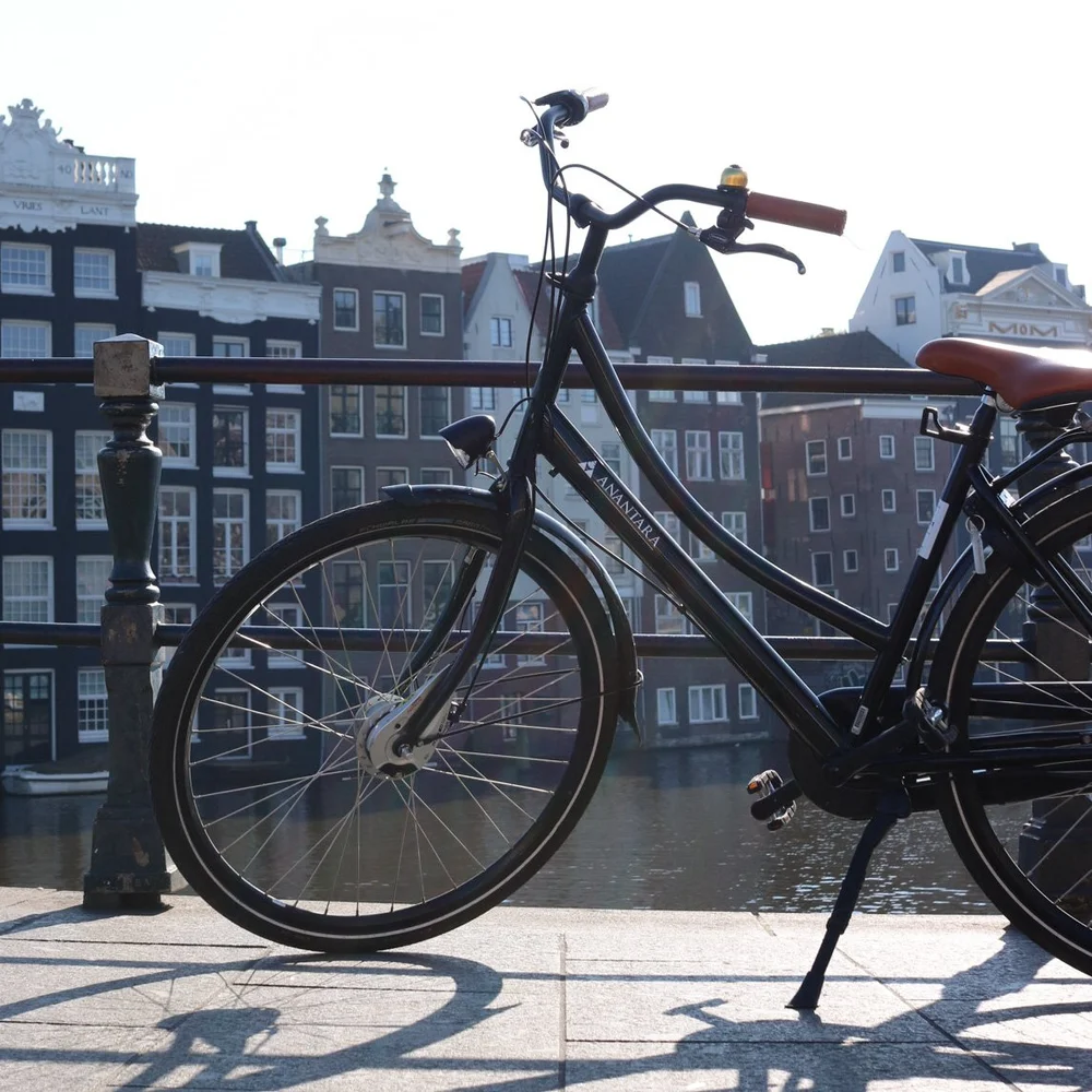 Biking through the city