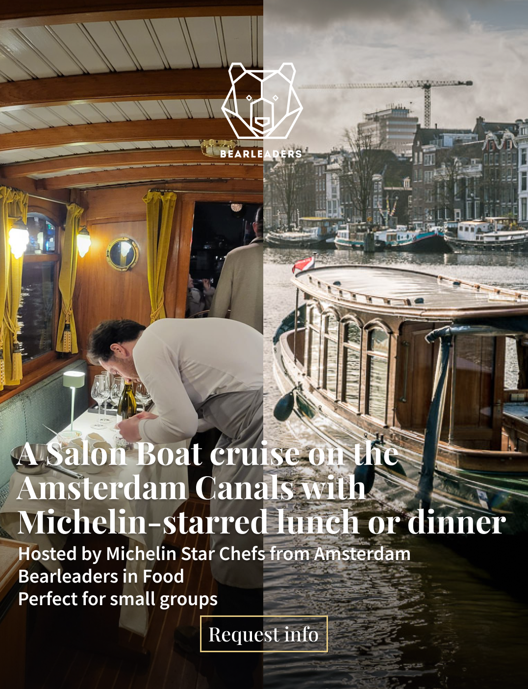 Book a Michelin-starred dining experience on the Amsterdam canals