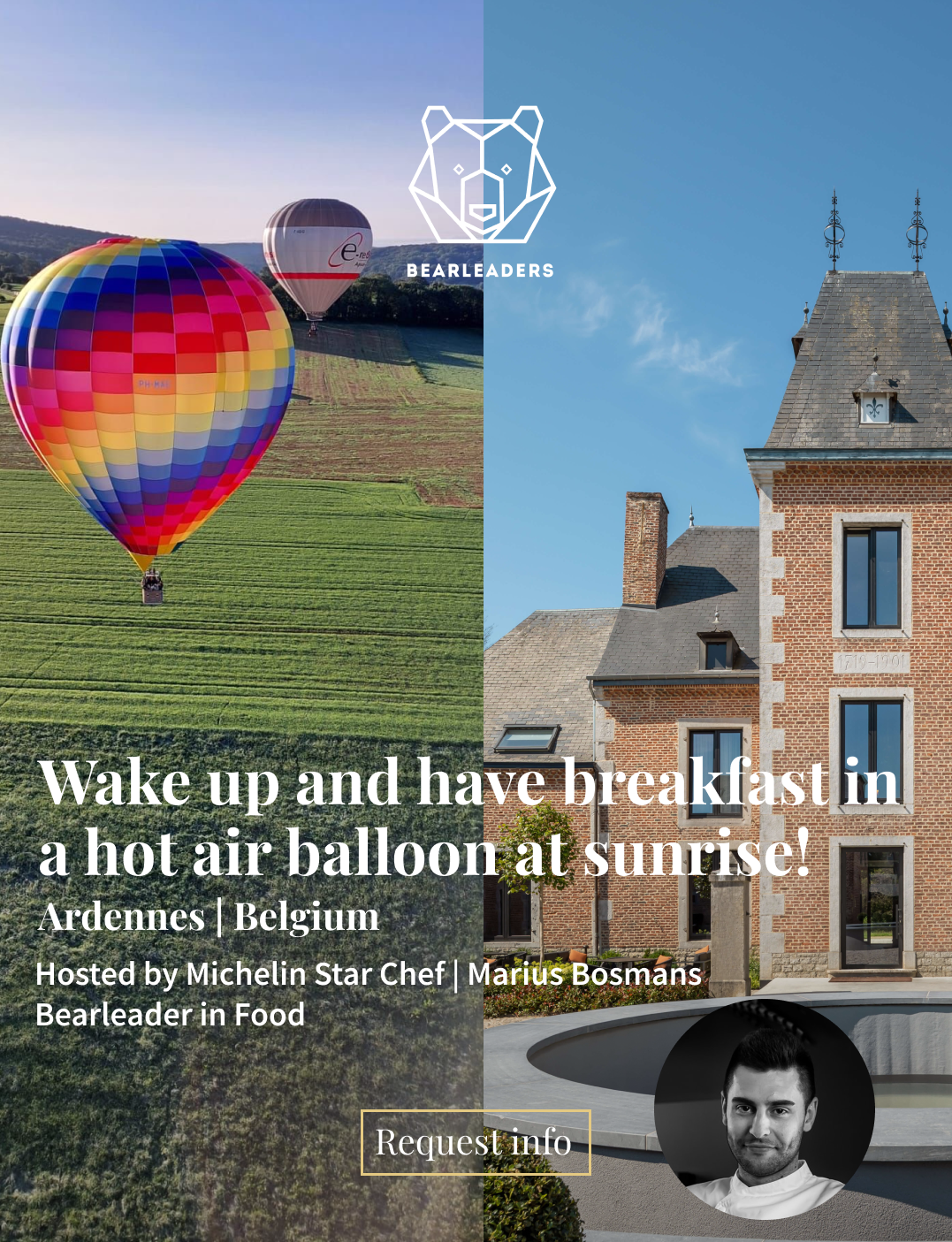 A five-star stay with breakfast in a hot air balloon | Ardennes | Belgium