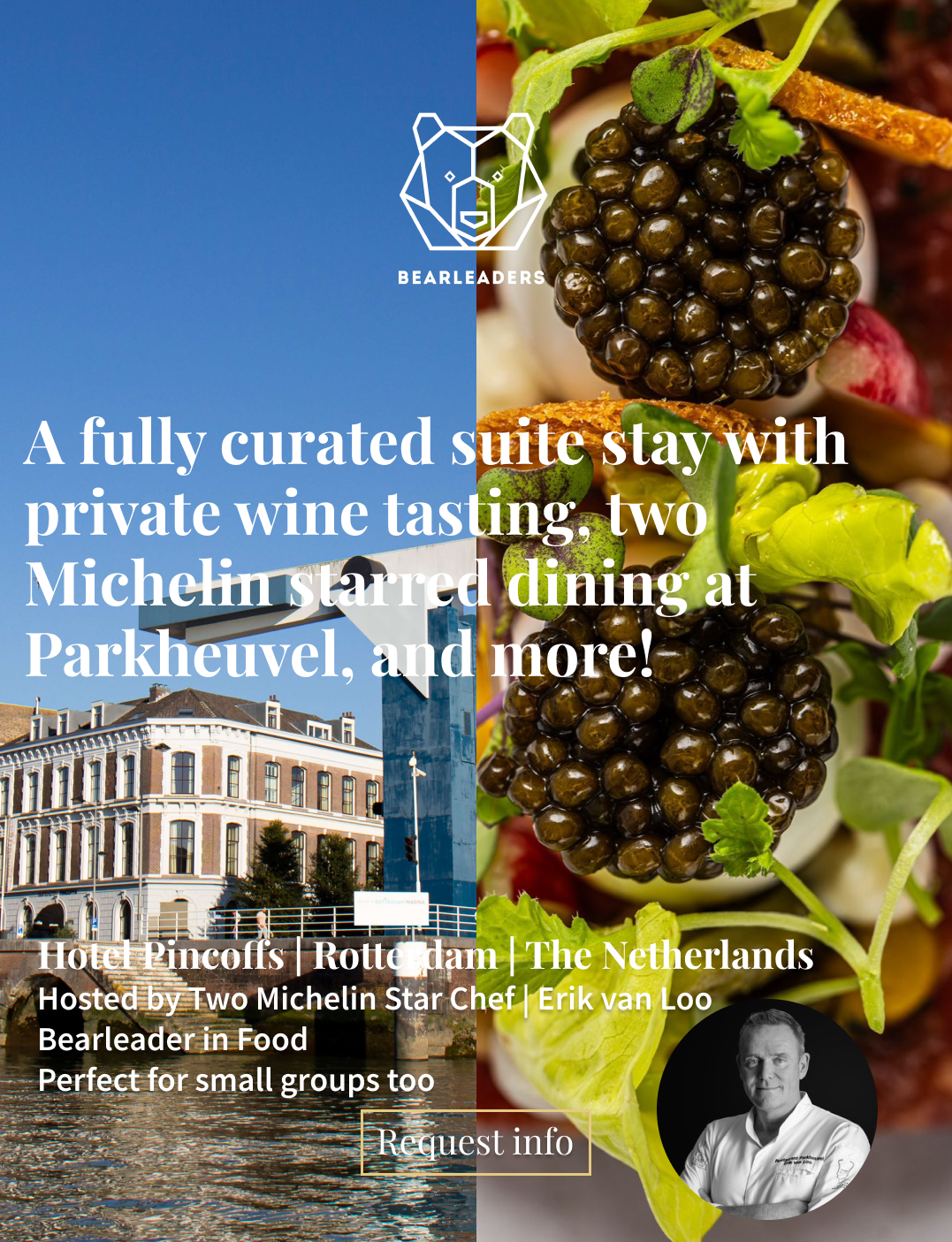 A luxury boutique stay with a private wine tasting &amp; dinner experience | Rotterdam