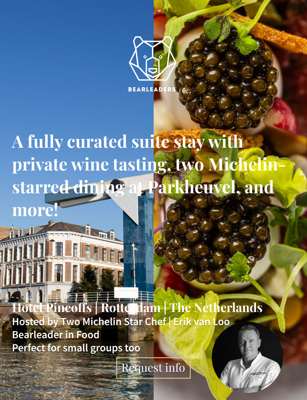 A luxury boutique stay with a private wine tasting &amp; dinner experience | Rotterdam