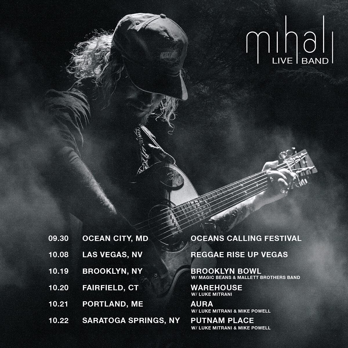 Welcoming my good friends Luke Mitrani and Mike Powell as support on select dates this fall! Tickets at mihalimusic.com