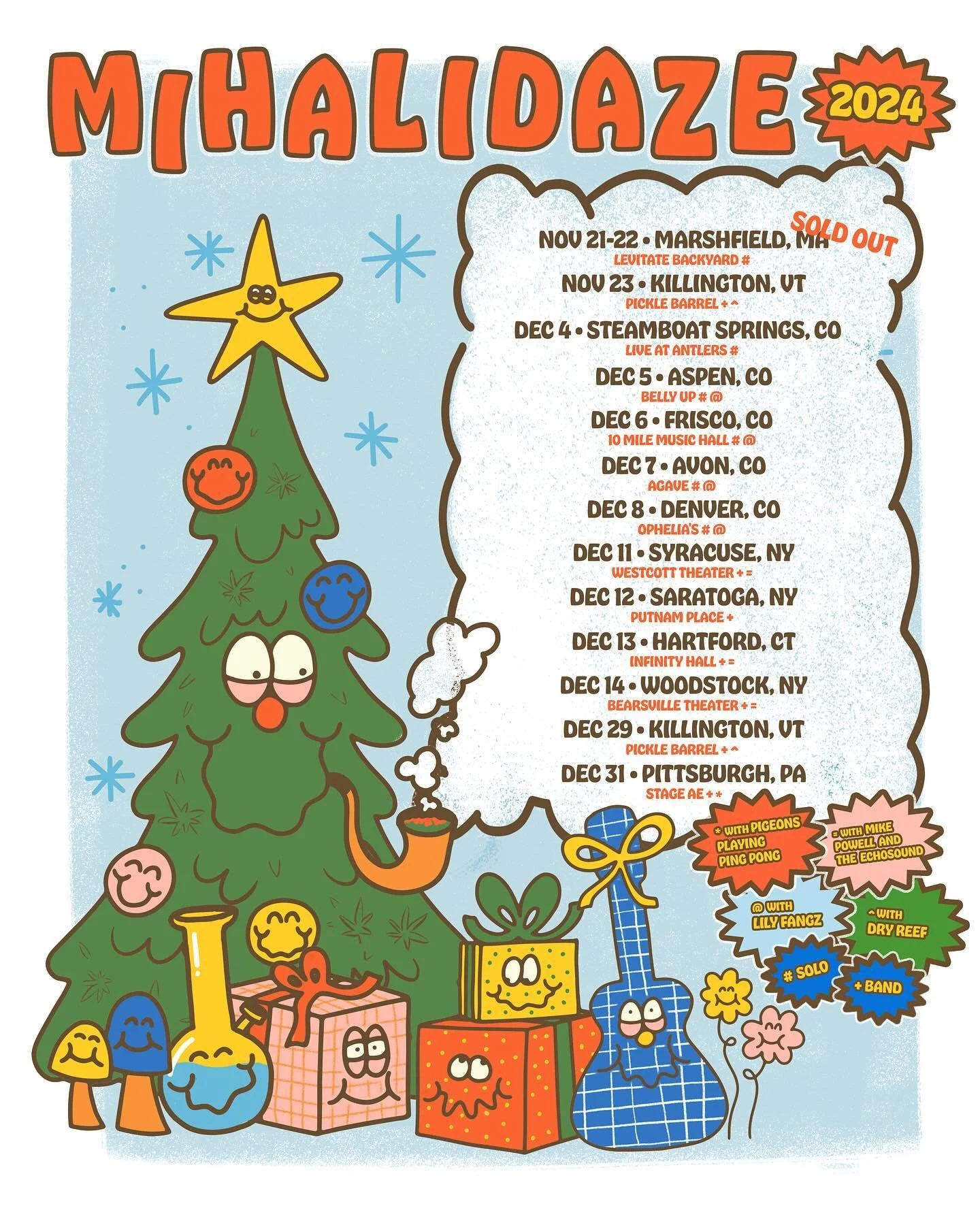 🎄 Mihalidaze Support 🤝 Stoked to welcome @lilyfangz @mike_powell_and_the_echosound &amp; @dryreef to this year&rsquo;s Mihalidaze celebrations! 

Tickets are available to all shows other than this week&rsquo;s Levitate Backyard gigs which are Sold 