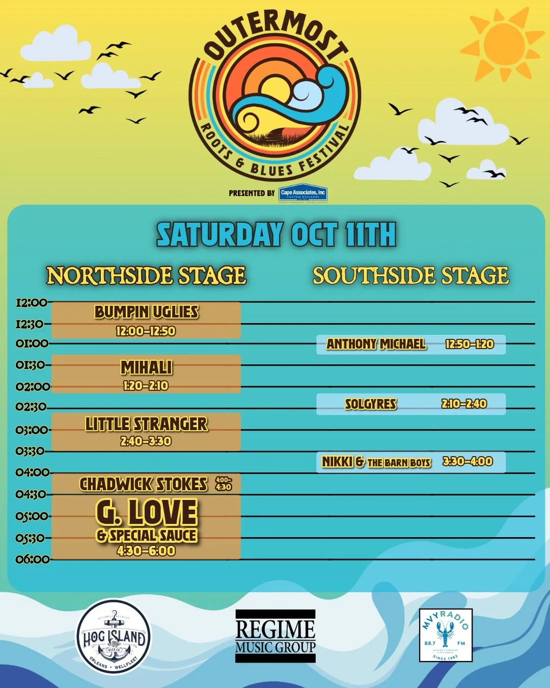 See you Saturday at Outermost Fest on the Cape! I'll be playing the Northside Stage at 1:20-2:10 with the band ✌️